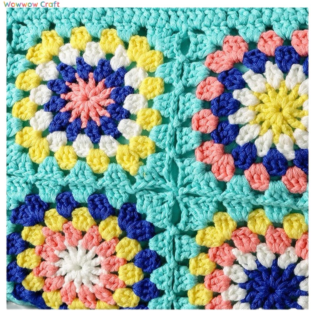 Shoulder Bags,Crossbodies,Crochet Bags,Crochet Granny Square Flower Block Crossbody Bag - Crocheted Shoulder Bag